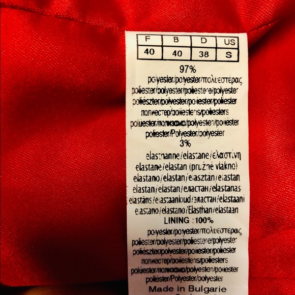 Alexandre Vauthier Red Mid Length pointed shoulders dress size s/m FR 40 - Picture 7 of 7